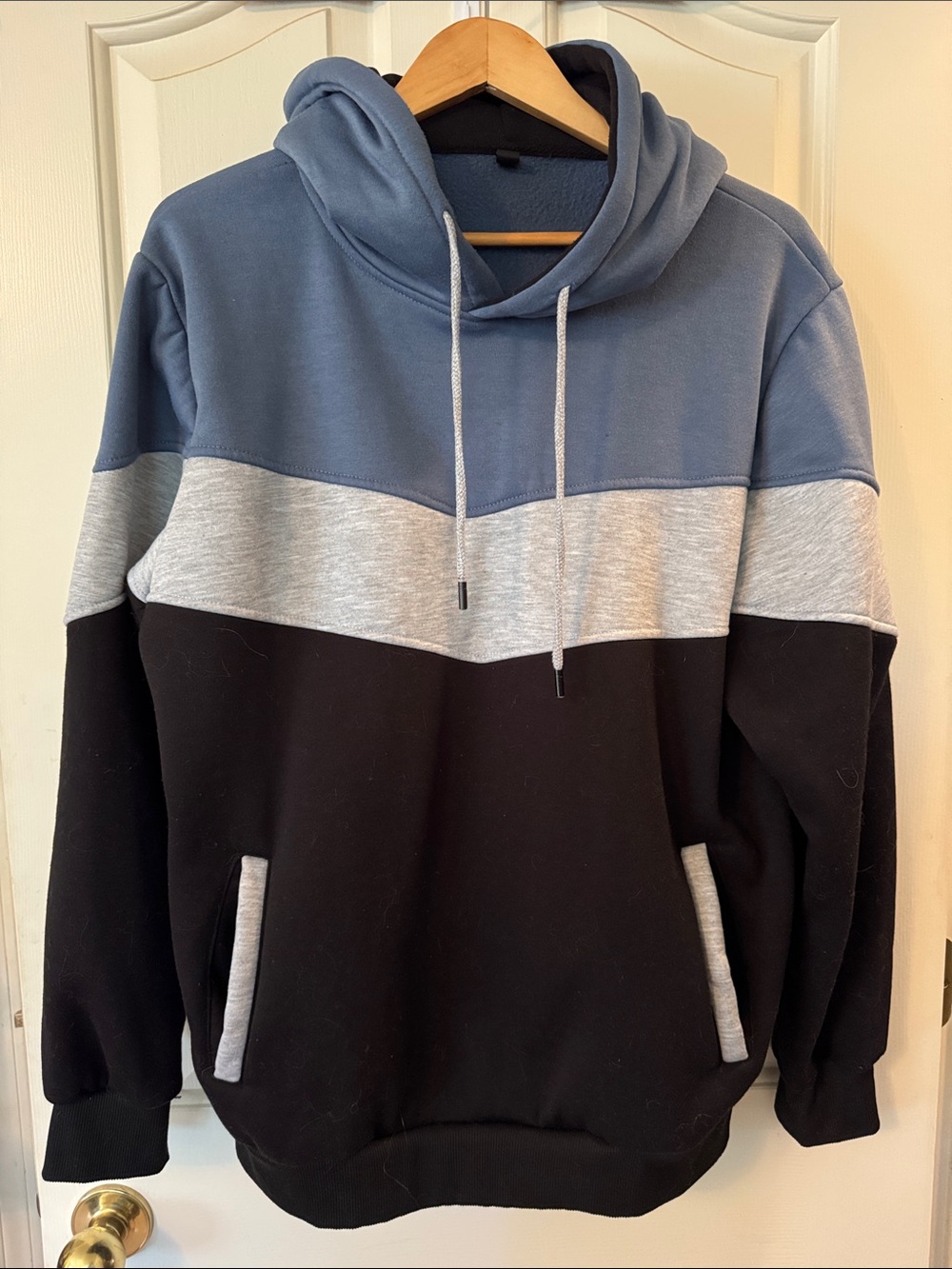 Black Gray and Blue Hoodie